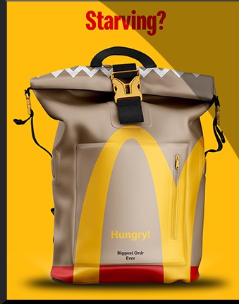 McDonald's Starving? backpack