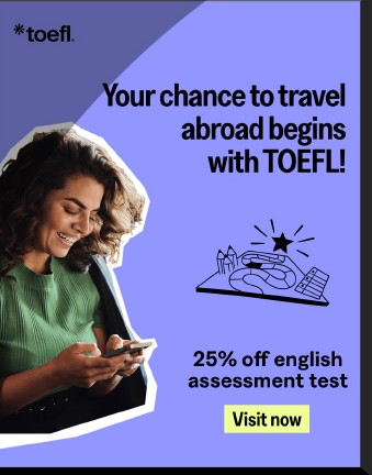 TOEFL social post: your chance to travel abroad